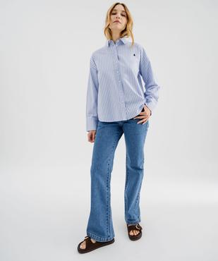 Chemise rayée en coton femme - LuluCastagnette vue5 - LULU CASTAGNETTE GEMO FOR GOOD - GEMO