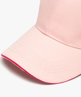 Casquette femme en toile avec biais contrastant sur la visière vue2 - GEMO (ACCESS) - GEMO