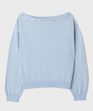 Pull fin encolure bateau fille vue1 - GEMO (JUNIOR) - GEMO