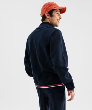 Sweat zippé en maille piquée homme vue3 - GEMO (HOMME) - GEMO