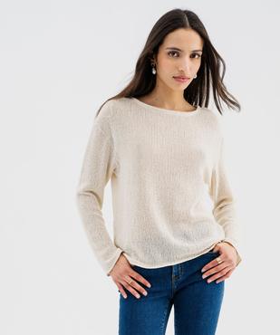 Pull léger en maille ajourée femme vue1 - GEMO(FEMME PAP) - GEMO