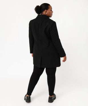 Manteau droit à double boutonnage femme grande taille vue3 - GEMO (G TAILLE) - GEMO