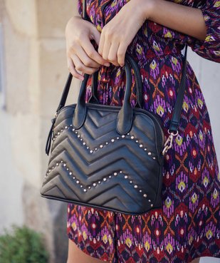Sac femme avec devant matelassé et clous métalliques vue6 - GEMO (ACCESS) - GEMO