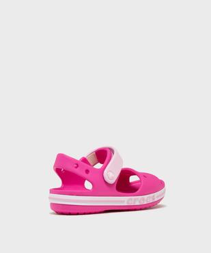 Sandales de plage fermeture scratch fille - Crocs vue4 - CROCS - GEMO