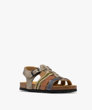 Sandales multibrides à semelle intérieure cuir ergonomique garçon vue2 - BUGGY GEMO FOR GOOD - GEMO