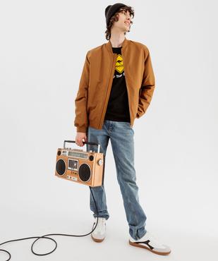 Blouson zippé style bombers homme vue5 - GEMO 4G HOMME - GEMO
