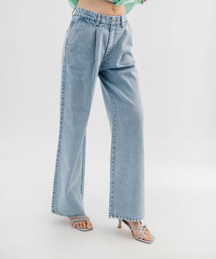 Jean large à pinces en denim léger femme - LuluCastagnette vue1 - LULUCASTAGNETTE - GEMO