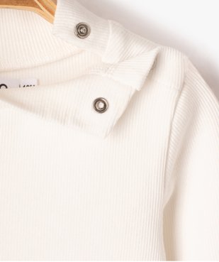 Tee-shirt bébé fille en maille côtelée imprimé vue2 - GEMO(BEBE DEBT) - GEMO