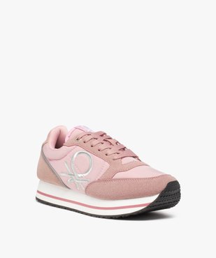 Baskets femme style retro running unies - Benetton vue2 - BENETTON - GEMO