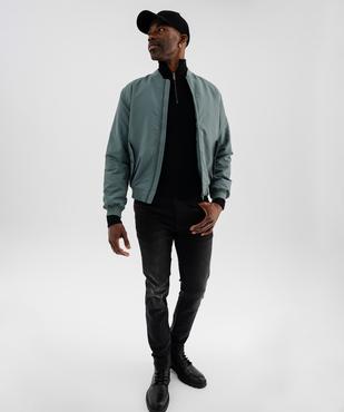 Blouson zippé style bombers homme vue4 - GEMO 4G HOMME - GEMO
