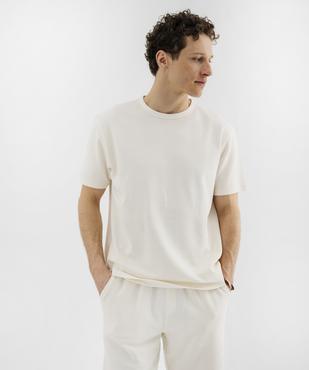 Tee-shirt manches courtes en maille fantaisie homme vue1 - GEMO 4G HOMME - GEMO