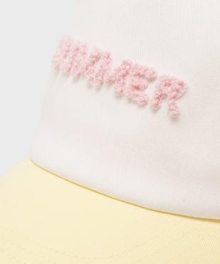 Casquette en résille avec inscription maille bouclette fille vue3 - GEMO (ACCESS) - GEMO