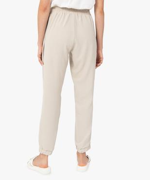 Pantalon femme fluide coupe ample resserrée dans le bas vue3 - GEMO(FEMME PAP) - GEMO