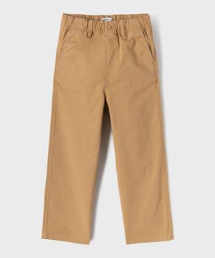 Pantalon large en coton stretch avec taille ajustable garçon vue1 - GEMO (ENFANT) - GEMO