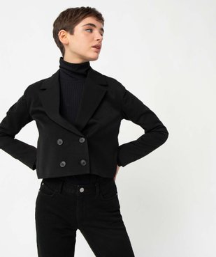 Veste femme coupe courte fermeture croisée vue2 - GEMO(FEMME PAP) - GEMO