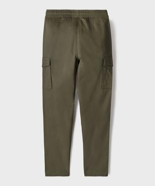 Pantalon cargo Regular en coton stretch à taille élastiquée garçon vue4 - GEMO (JUNIOR) - GEMO