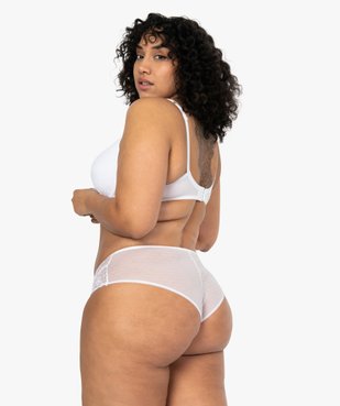 Shortie femme grande taille en tulle et dentelle vue3 - GEMO(HOMWR FEM) - GEMO