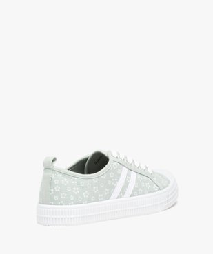 Baskets femme à lacets dessus toile imprimée fleurs vue4 - GEMO (SPORTSWR) - GEMO