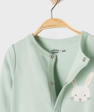 Pyjama dors bien en coton ouverture devant bébé vue2 - GEMO 4G BEBE - GEMO