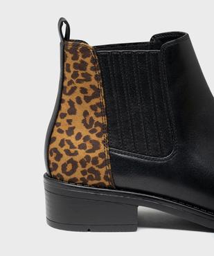 Chelsea boots avec empiècement léopard femme - Valentina Baldano vue6 - VALENTINA BALDA - GEMO