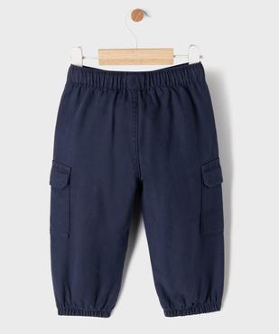 Pantalon cargo en coton et Lyocell bébé garçon vue3 - GEMO 4G BEBE - GEMO