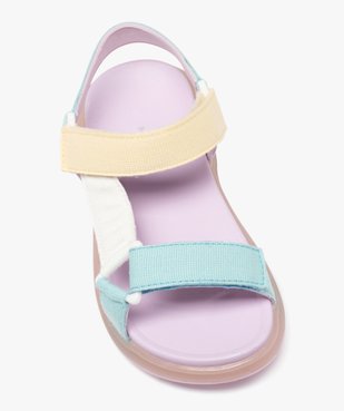 Sandales fille à brides en tissu pastel avec semelle épaisse - MOD8 vue5 - MOD8 - GEMO