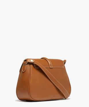 Sac à rabat bicolore avec bandoulière amovible femme vue2 - GEMO (ACCESS) - GEMO