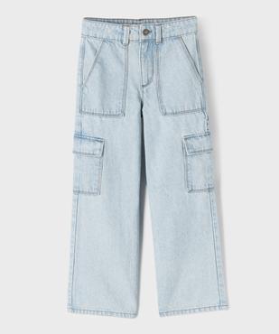 Jean Cargo Straight avec taille ajustable fille  vue12 - GEMO (ENFANT) - GEMO