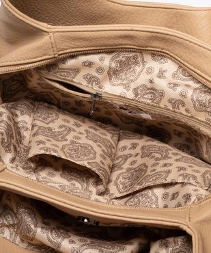 Sac à main grand format en matière grainée et souple femme vue3 - GEMO (ACCESS) - GEMO