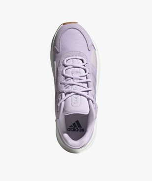 Baskets femme unies running avec dessus en cuir suédé et en mesh à semelle épaisse - Adidas vue6 - ADIDAS - GEMO