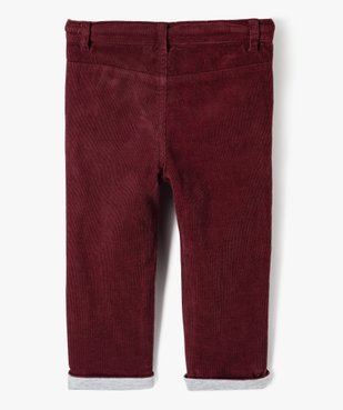 Pantalon bébé garçon en velours doublé jersey vue3 - GEMO(BEBE DEBT) - GEMO