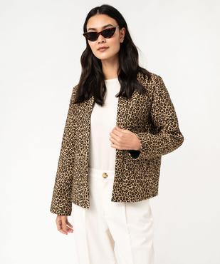 Veste matelassée à motif animalier femme vue2 - GEMO 4G FEMME - GEMO