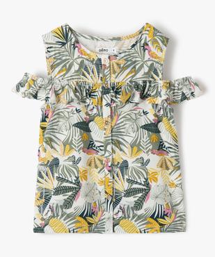 Chemise fille imprimée épaules dénudées vue1 - GEMO (ENFANT) - GEMO