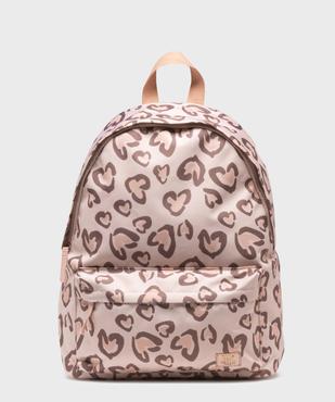 Sac à dos en toile motifs coeurs fille vue1 - GEMO (ACCESS) - GEMO