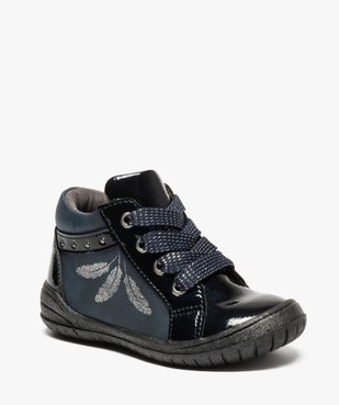 Bottines bébé fille, vernis à touches argentées vue2 - GEMO(BEBE DEBT) - GEMO