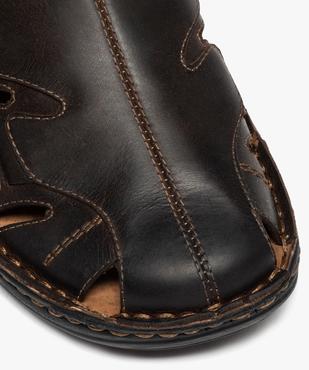 Sandales homme dessus en cuir et bout fermé vue6 - GEMO (CASUAL) - GEMO