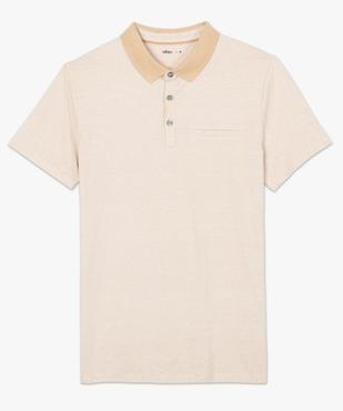 Polo homme à fines rayures et manches courtes vue4 - GEMO (HOMME) - GEMO