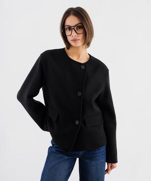 Manteau court écharpe femme vue5 - GEMO(FEMME PAP) - GEMO