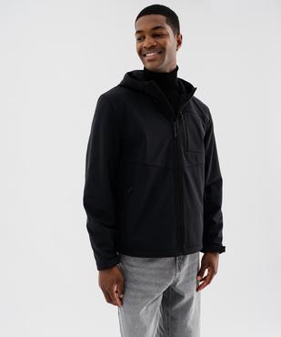 Blouson softshell à capuche déperlant homme vue3 - GEMO (HOMME) - GEMO