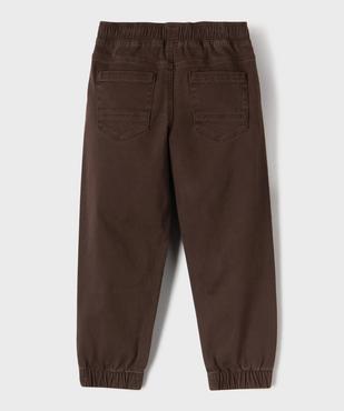 Pantalon jogger avec taille élastique ajustable garçon vue3 - GEMO (ENFANT) - GEMO