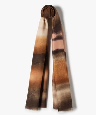 Foulard femme multicolore avec finitions fines franges vue1 - GEMO (ACCESS) - GEMO