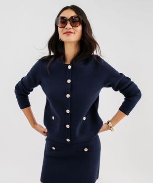Gilet en maille viscose douce et épaisse femme vue1 - GEMO(FEMME PAP) - GEMO