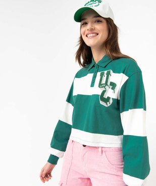 Tee-shirt femme à manches longues avec col polo - Camps United vue2 - CAMPS UNITED - GEMO