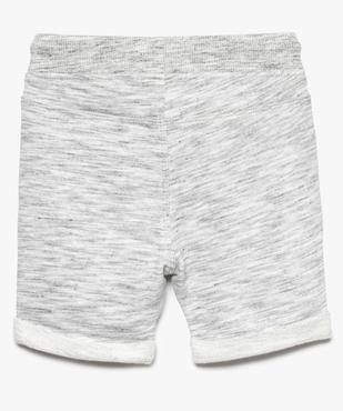 Bermuda bébé en jersey bouclette avec taille élastique vue2 - GEMO(BEBE DEBT) - GEMO