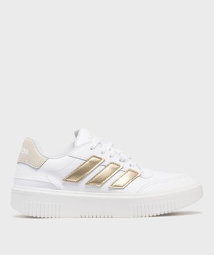 Baskets Court block bold avec semelle plateforme femme - Adidas vue1 - ADIDAS - GEMO