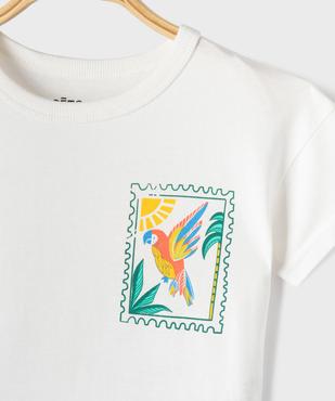 Tee-shirt manches courtes motif poitrine et dos bébé garçon vue2 - GEMO 4G BEBE - GEMO