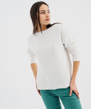 Pull en maille fantaisie avec fil métallisé femme vue1 - GEMO(FEMME PAP) - GEMO