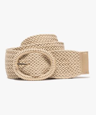 Ceinture tressée avec large boucle femme vue1 - GEMO (ACCESS) - GEMO