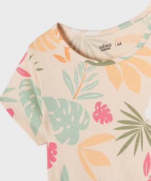 Chemise de nuit en coton à motif exotiques fille vue2 - GEMO 4G FILLE - GEMO