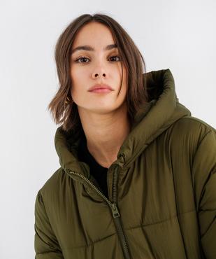 Doudoune mi-longue à capuche femme vue2 - GEMO(FEMME PAP) - GEMO